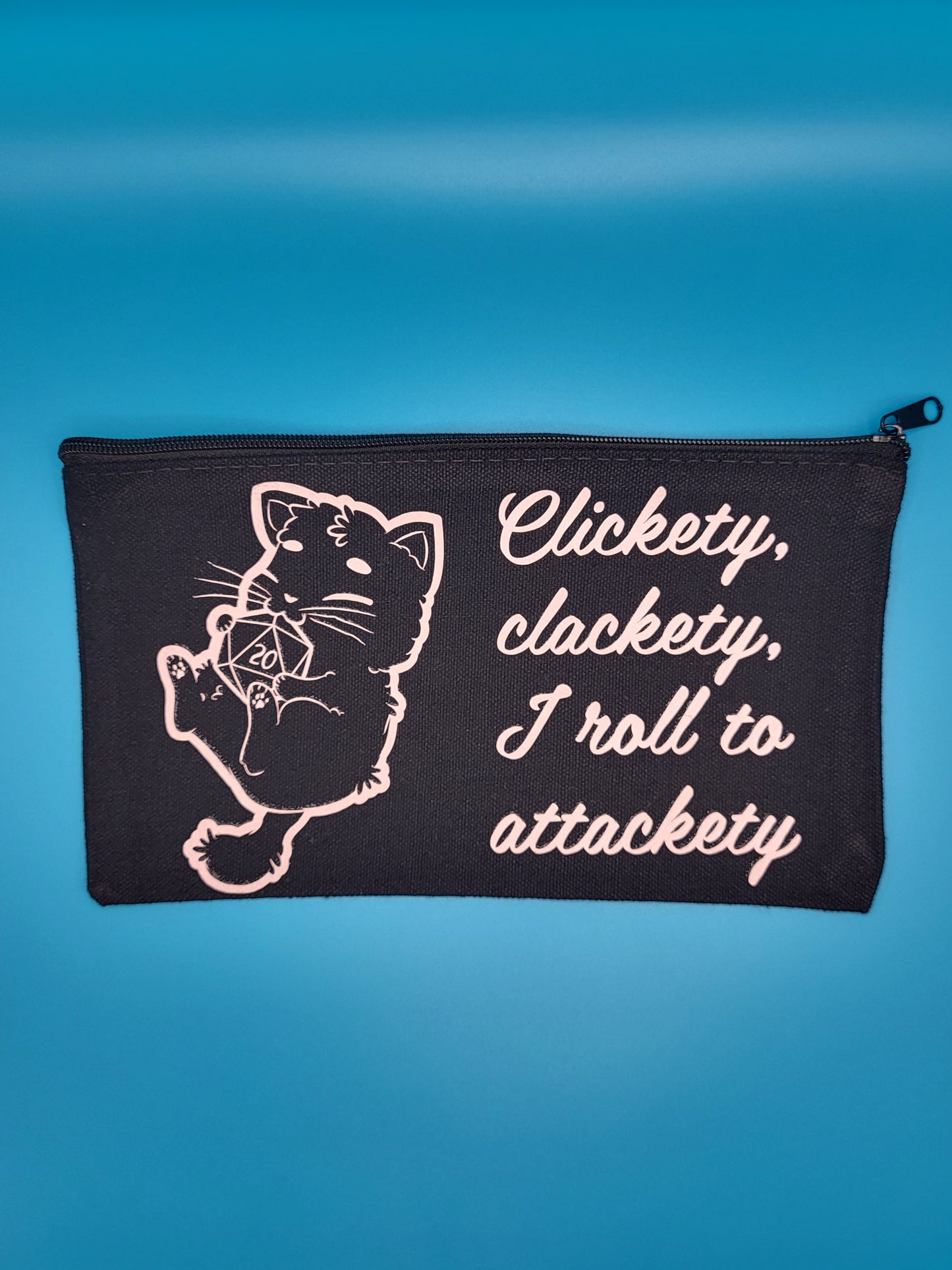 Clickety Clackety Kitten zippered bag