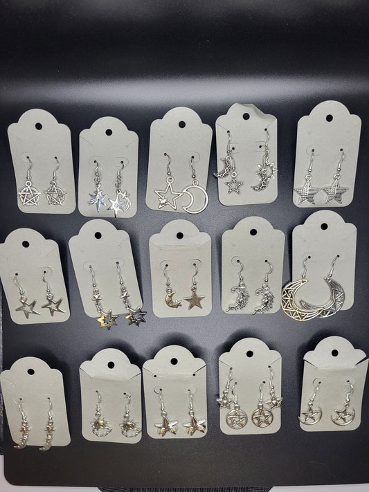 Celestial Silver Earrings Collection