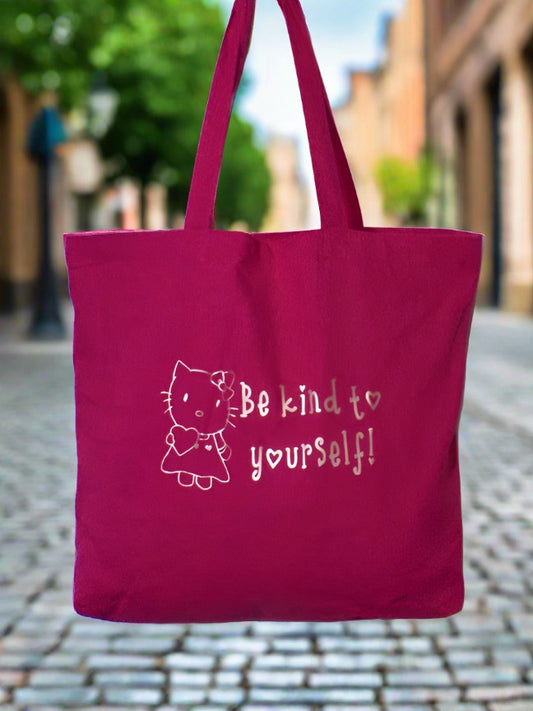 Greetings Kitty Tote bags